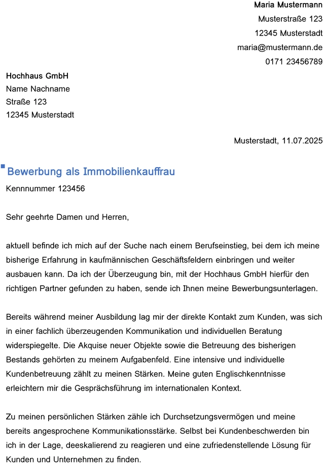 bewerbung-als-immobilienkauffrau-berufseinstieg