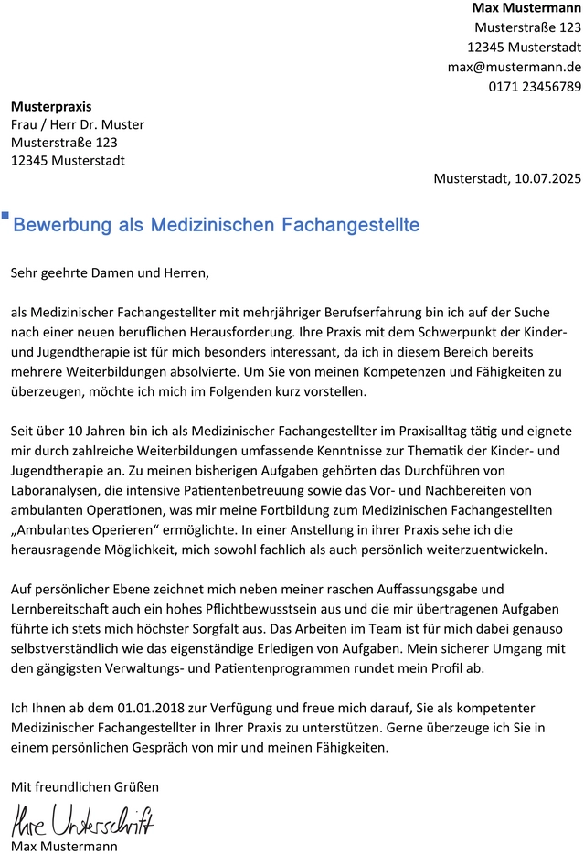 bewerbung-als-medizinischer-fachangestellter-vorlage
