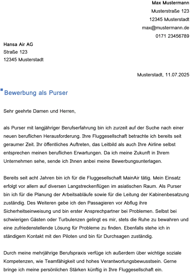 bewerbung-als-purser-fuer-berufserfahrene