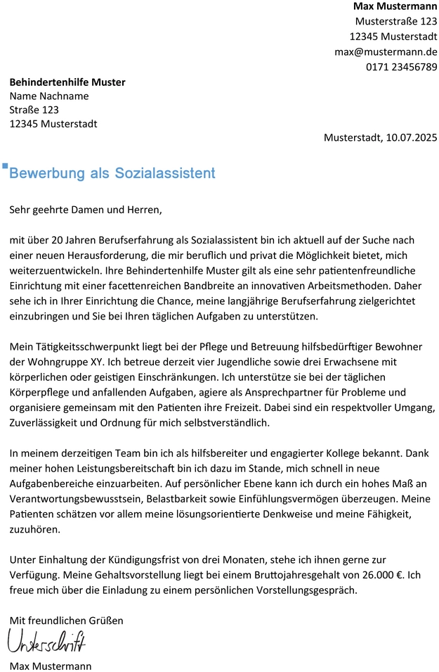 bewerbung-als-sozialassistent-berufserfahren