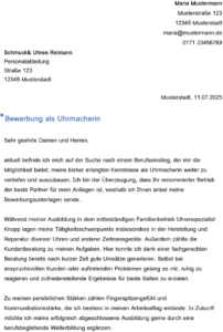bewerbung-als-uhrmacherin-berufseinstieg