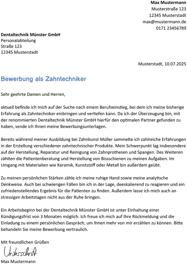 bewerbung-als-zahntechniker-berufseinstieg