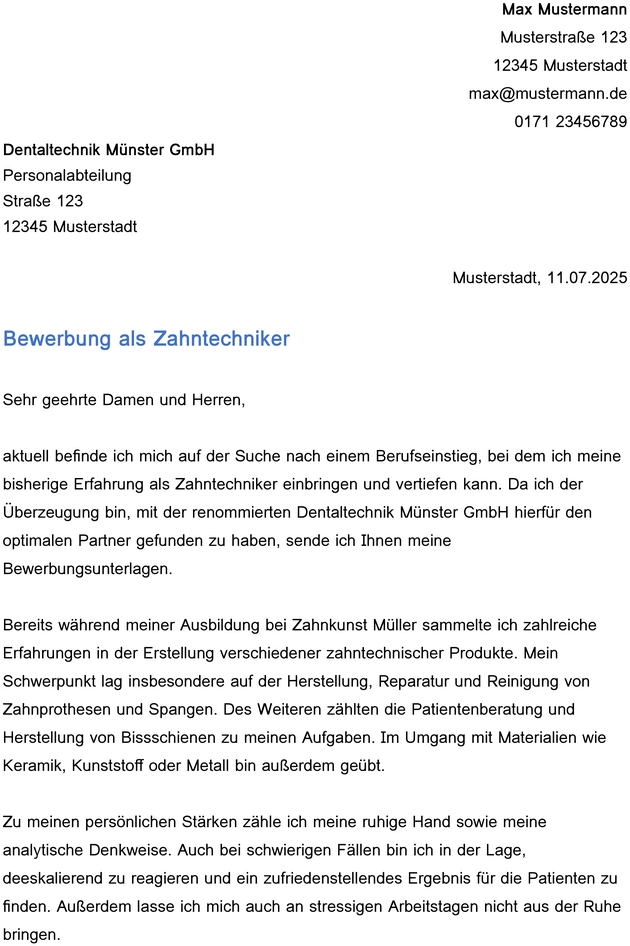 bewerbung-als-zahntechniker-muster-vorlage