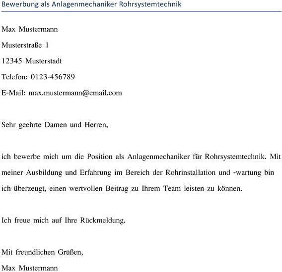 bewerbung-anlagenmechaniker-rohrsystemtechnik