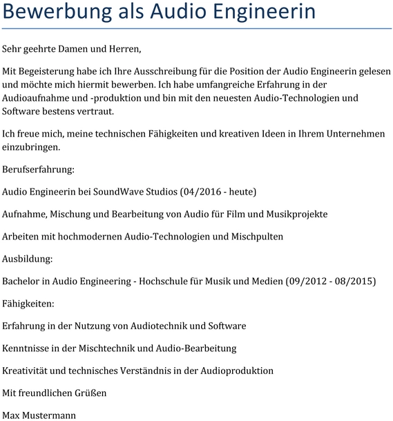 bewerbung-audio-engineerin-vorlage