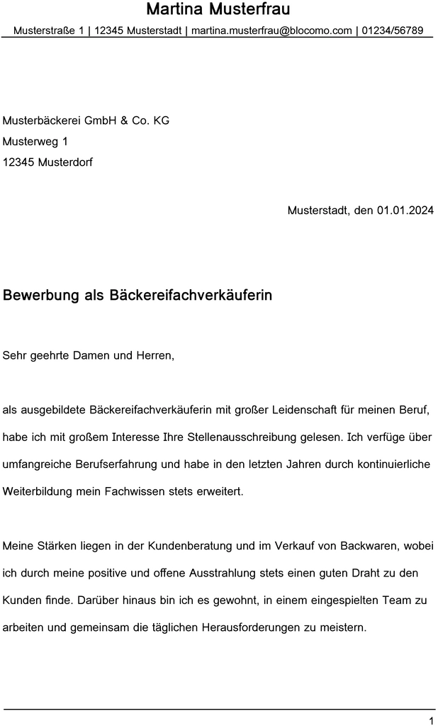 bewerbung-baeckereifachverkaeuferin
