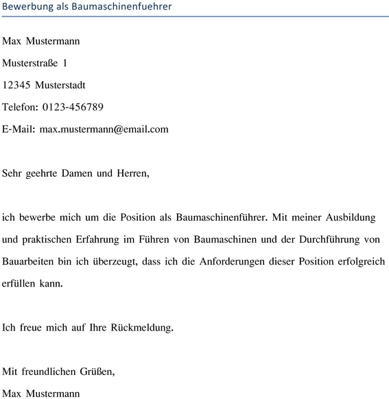 bewerbung-baumaschinenfuehrer-vorlage