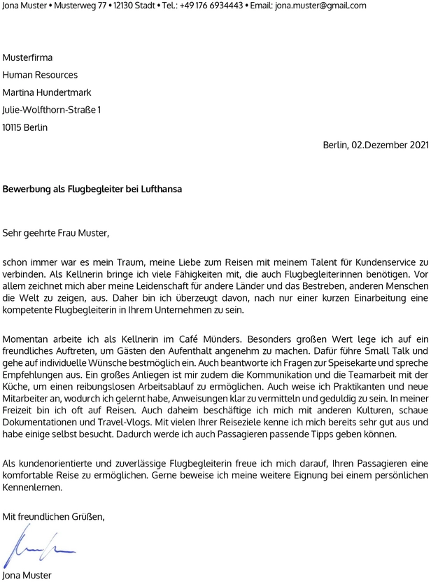 bewerbung-flugbegleiter-lufthansa-vorlage
