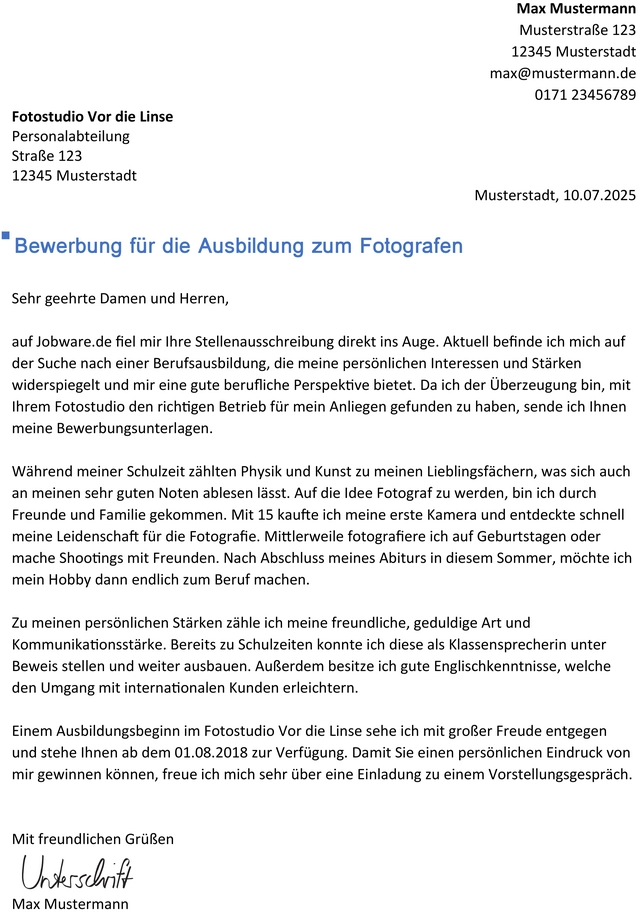 bewerbung-fotograf-ausbildung