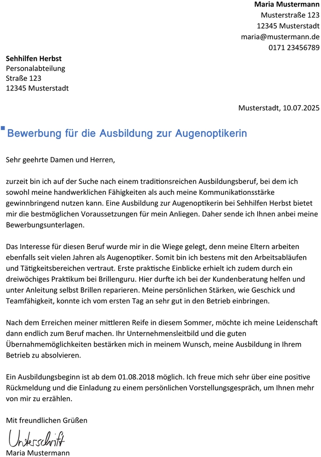 bewerbung-fuer-ausbildung-zur-augenoptikerin