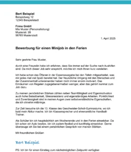 bewerbung-fuer-einen-minijob-in-den-ferien