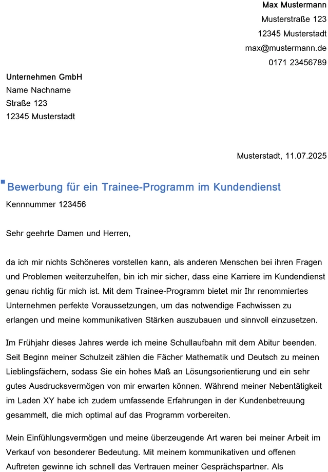 bewerbung-fuer-trainee-programm-im-kundenservice