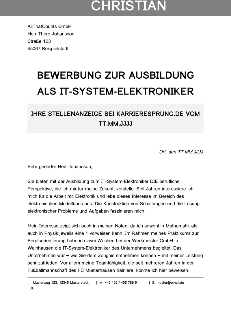 bewerbung-it-system-elektroniker-vorlage