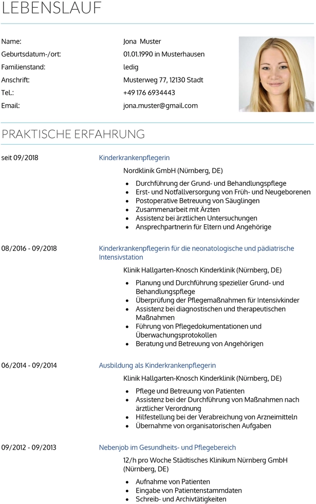 bewerbung-kinderkrankenpflegerin