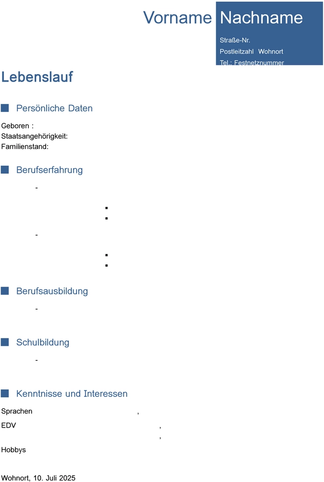 bewerbung-lebenslauf-vorlage