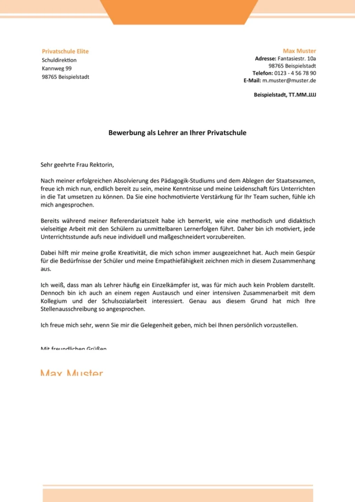 bewerbung-lehrer-an-privatschule-vorlage-word