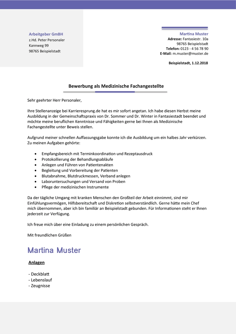 bewerbung-medizinische-fachangestellte-vorlage