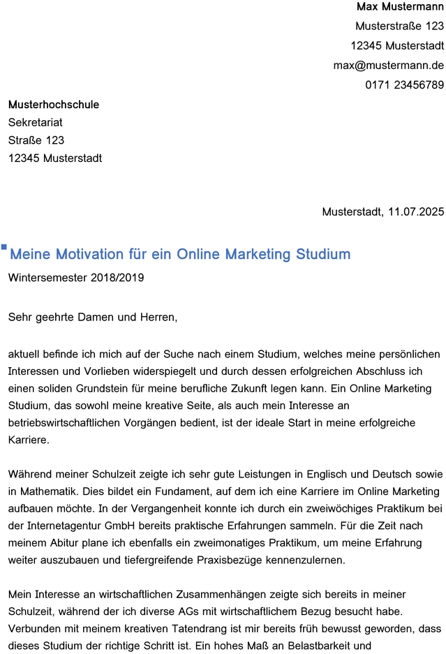 bewerbung-online-marketing-studium