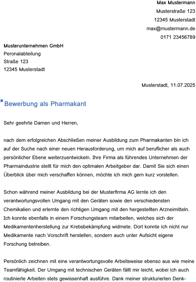 bewerbung-pharmakant-berufseinstieg
