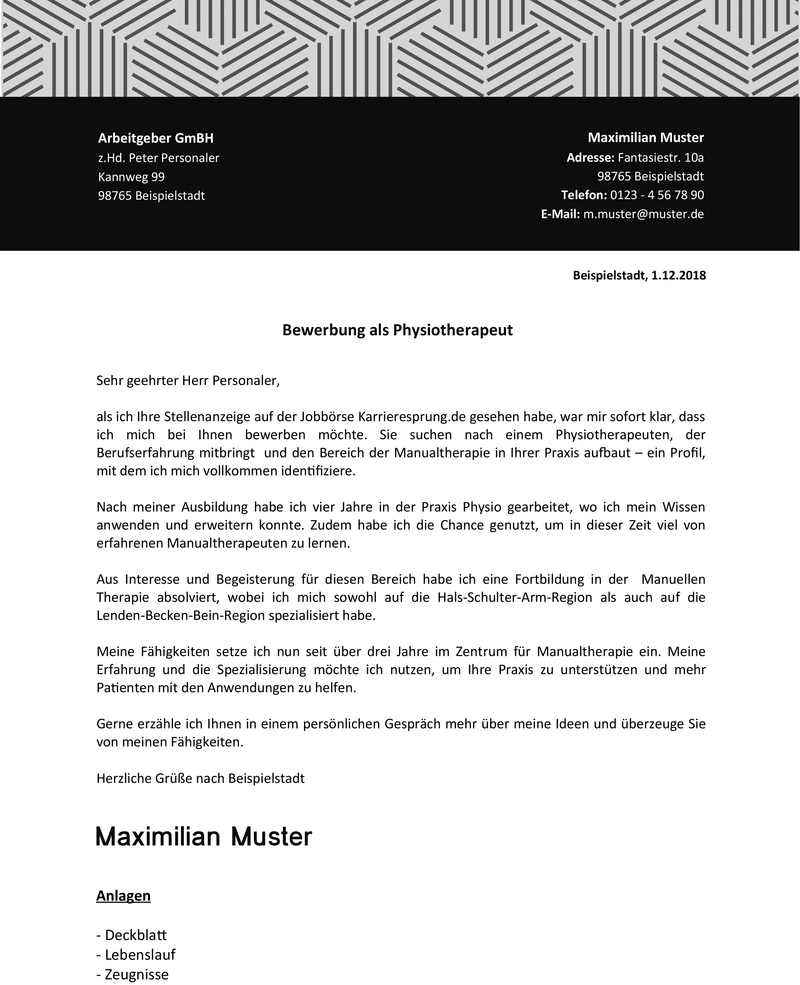 bewerbung-physiotherapeut-vorlage-unterlagen