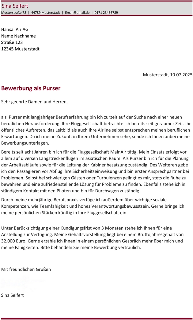bewerbung-purser-vorlage-optimieren