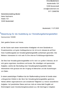 bewerbung-verwaltungsfachangestellte-vorlage