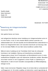 bewerbung-vorlage-anlagenmechaniker-berufseinstieg
