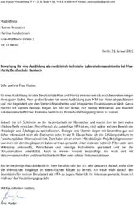bewerbung-vorlage-ausbildung-medizinisch-technische-laboratoriumsassistentin