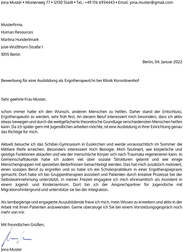 bewerbung-vorlage-fuer-ergotherapeutin