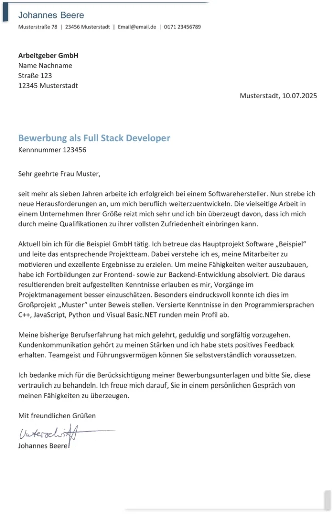 bewerbung-vorlage-full-stack-developer