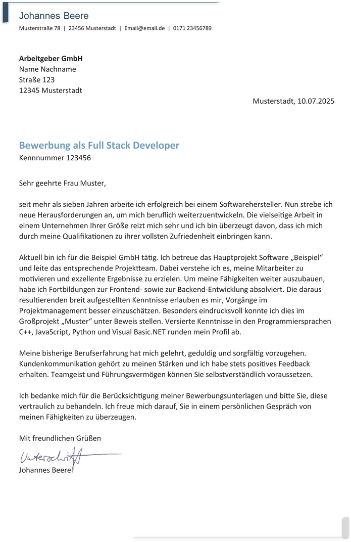 bewerbung-vorlage-full-stack-developer