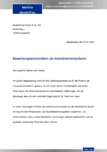 bewerbung-vorlage-industriemechanikerin