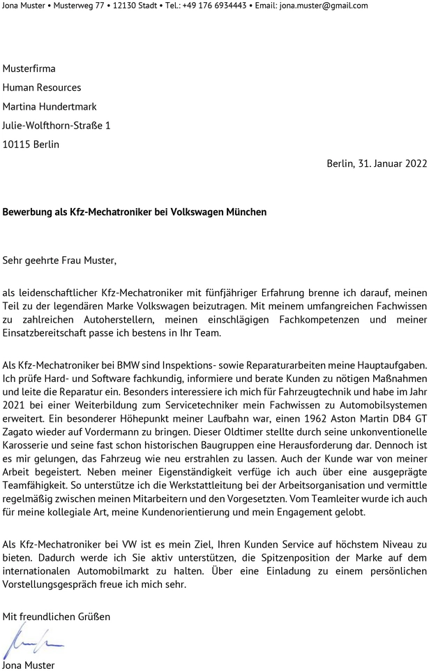 bewerbung-vorlage-kfz-mechatroniker