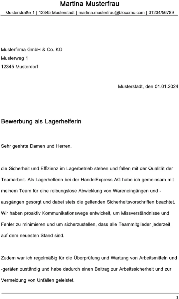 bewerbung-vorlage-lagerhelferin
