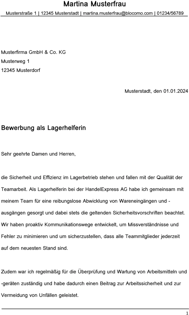 bewerbung-vorlage-lagerhelferin