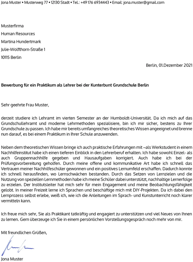 bewerbung-vorlage-lehrer-praktikum