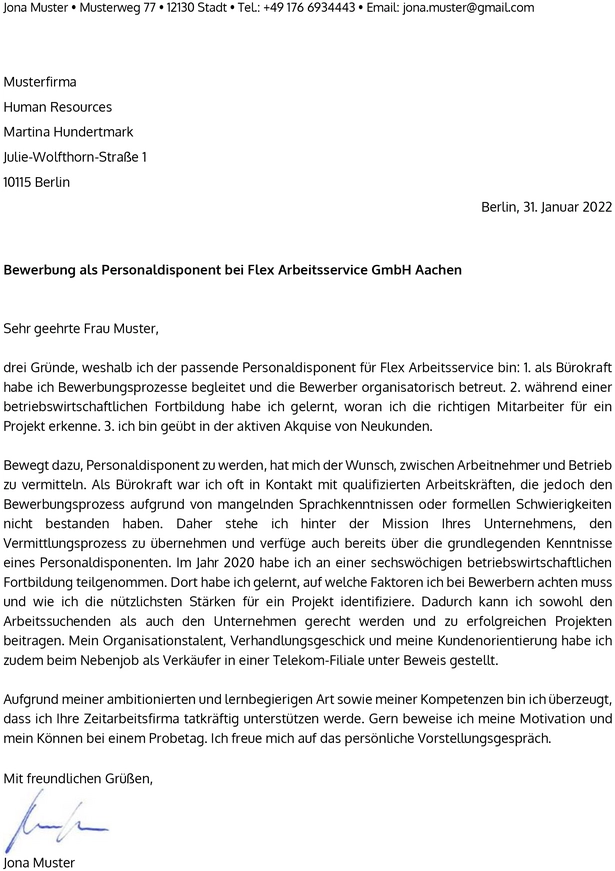 bewerbung-vorlage-personaldisponent-quereinsteiger