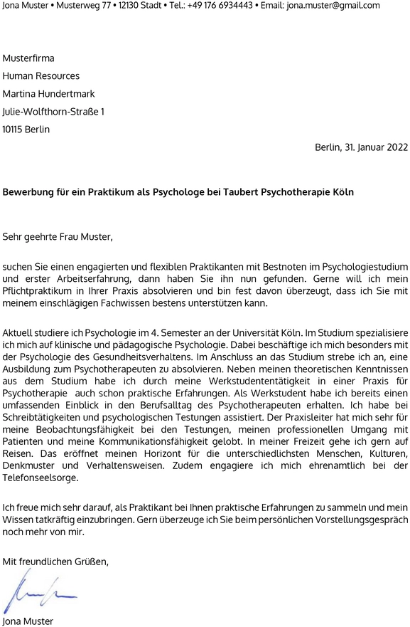 bewerbung-vorlage-praktikum-psychologie