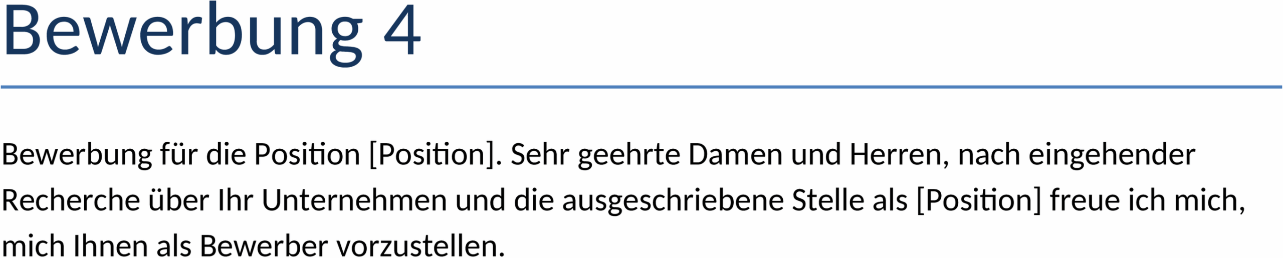 Professionelle Bewerbungsvorlage für Word