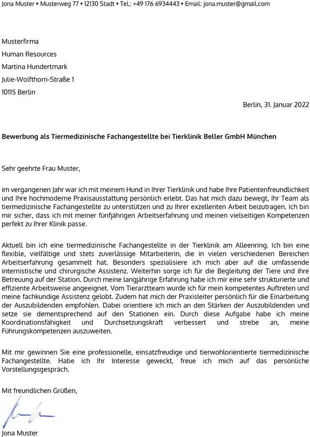 bewerbung-vorlage-tiermedizinische-fachangestellte