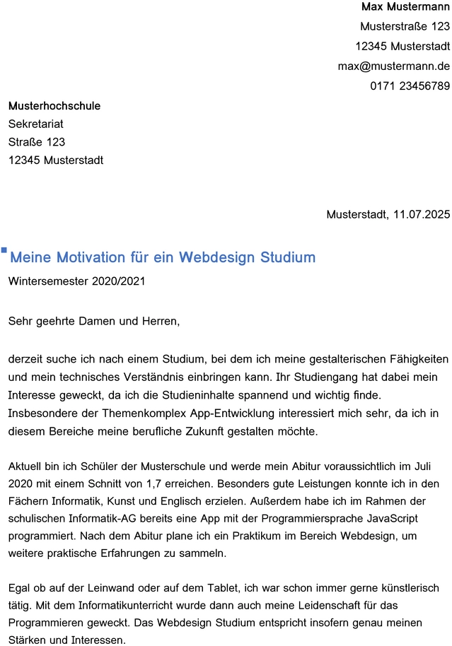 bewerbung-vorlage-webdesign-studium