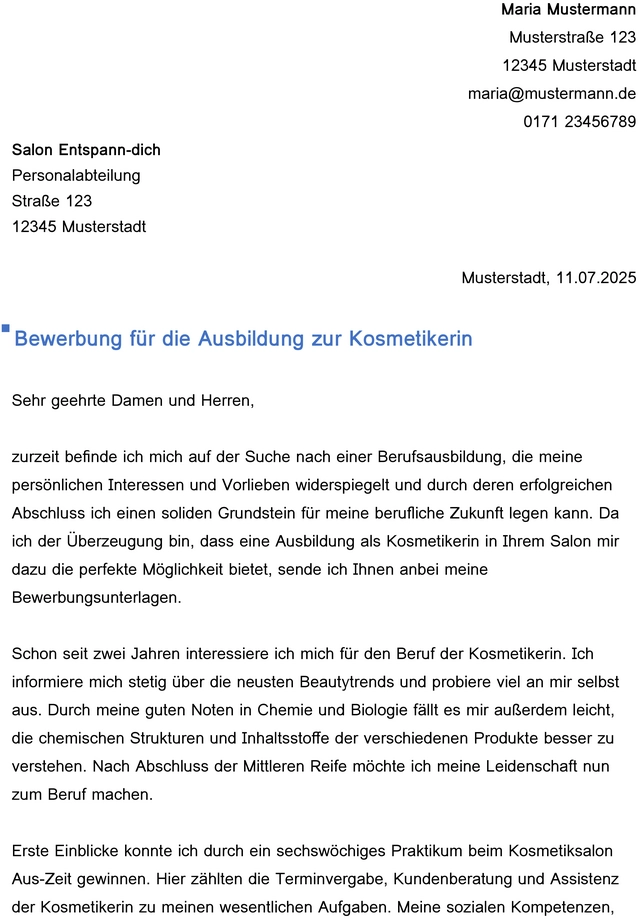 bewerbung-zur-ausbildung-als-kosmetikerin