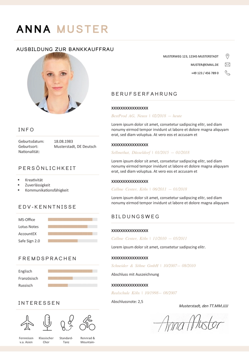 bewerbung-zur-bankkauffrau-lebenslauf-vorlage-word