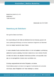 bewerbungsanschreiben-als-elektrikerin-mit-struktur