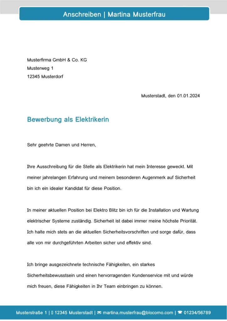 bewerbungsanschreiben-als-elektrikerin-mit-struktur