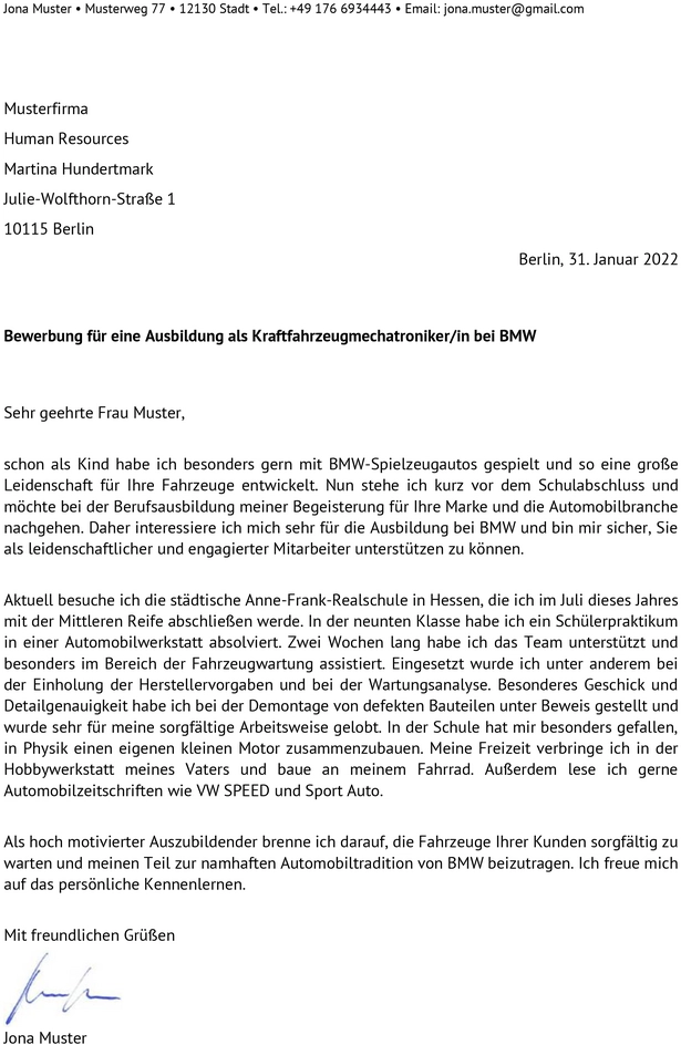 bewerbungsschreiben-ausbildung-kraftfahrzeugmechatroniker