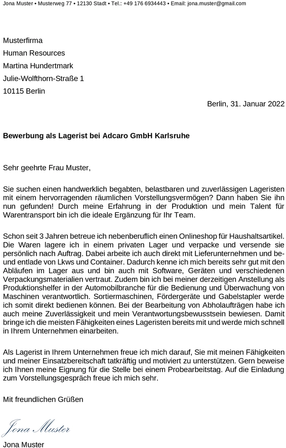bewerbungsschreiben-lagerist-bei-adcaro-gmbh-karlsruhe