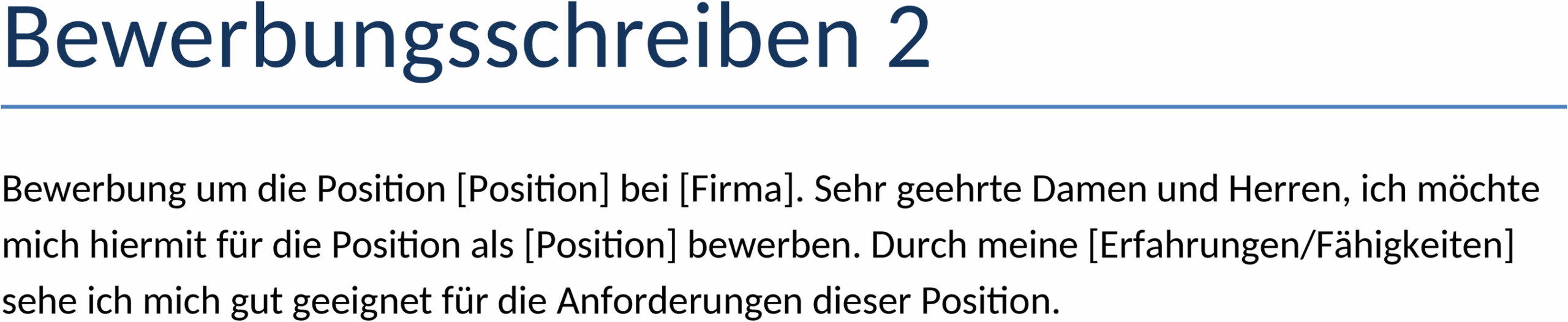 Bewerbungsschreiben Word-Template
