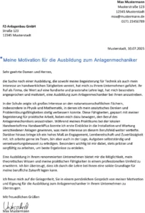 bewerbungsvorlage-anlagenmechaniker-ausbildung