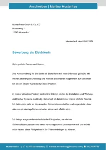 bewerbungsvorlage-anschreiben-elektrikerin